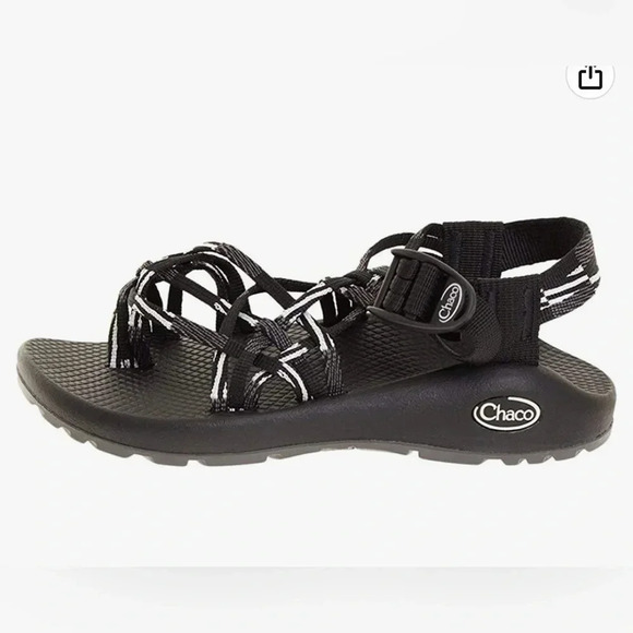 Chaco ZX3 Classic Scatter Black White Gray Sport Sandals sz 7 - Picture 1 of 7
